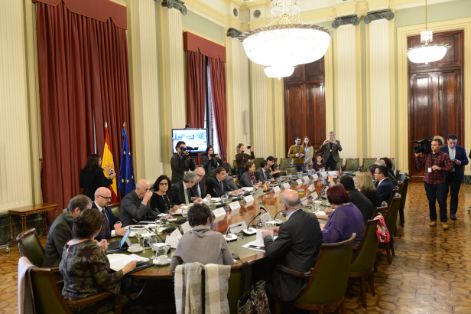 Hoy a la entrada del Consejo Consultivo de Política Agrícola 