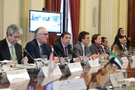 Hoy a la entrada del Consejo Consultivo de Política Agrícola 