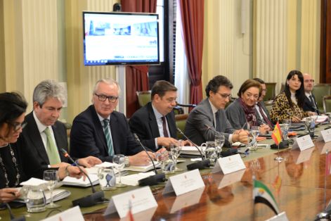 Hoy a la entrada del Consejo Consultivo de Política Agrícola 