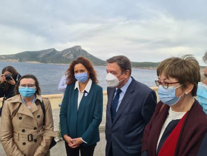 En la presentación de la reserva marina balear de Dragonera (Mallorca)