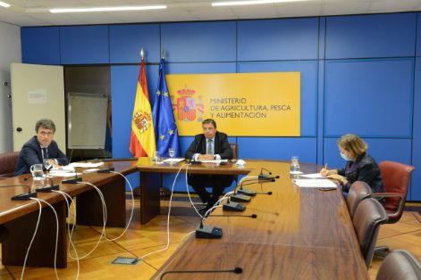 Hoy, por videoconferencia con la consejera de Agricultura, Ganadería y Pesca de Canarias