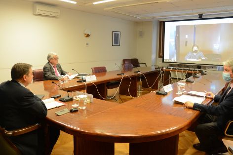 En una reunión con la consejera de Agricultura, Ganadería y Pesca de Canarias y la asociación de plátanos de Canarias (Asprocan)