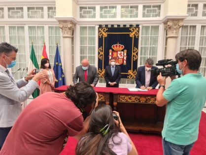 Firma de convenios hoy en Sevilla