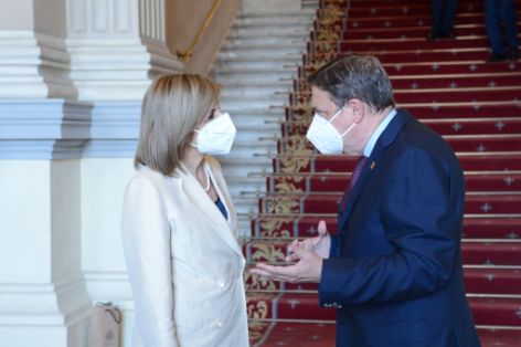 Hoy, en una reunión en Madrid