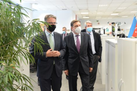 Hoy, en las visita a las instalaciones del grupo