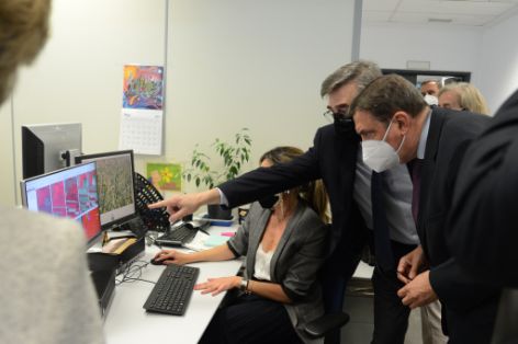 Hoy, en las visita a las instalaciones del grupo