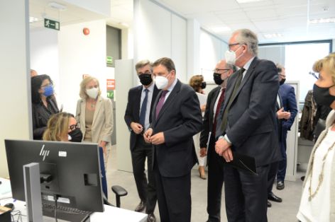 Hoy, en las visita a las instalaciones del grupo