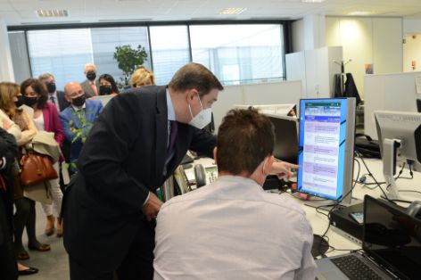 Hoy, en las visita a las instalaciones del grupo