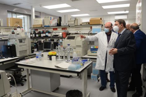 Hoy, durante su visita a las instalaciones en Aravaca (Madrid)