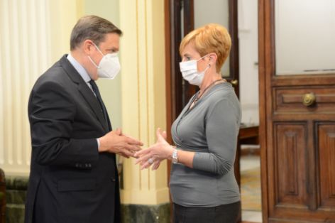 Hoy, en la sede del Ministerio 