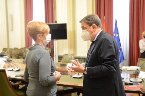 Hoy, en la sede del Ministerio 