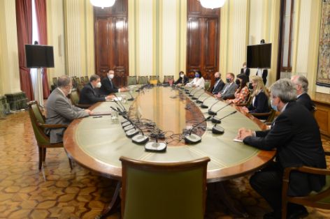 Hoy, en la firma del convenio con la Universidad de Córdoba y la Politécnica de Madrid