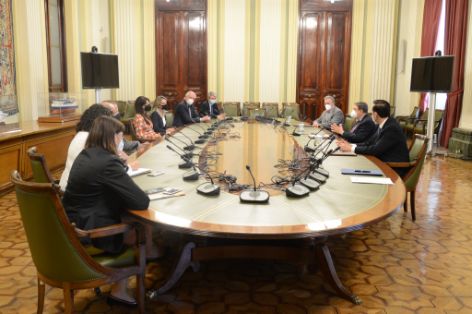 Hoy, en la firma del convenio con la Universidad de Córdoba y la Politécnica de Madrid
