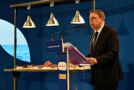 En la presentación de la campaña “Un país infinito en productos del mar y recetas” que ha tenido lugar en la sede ministerial