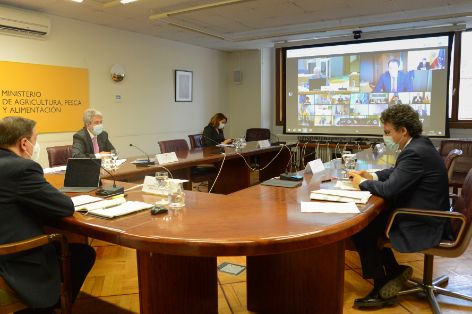 Hoy, durante la videoconferencia de los ministros de Agricultura y Pesca de la Unión Europea