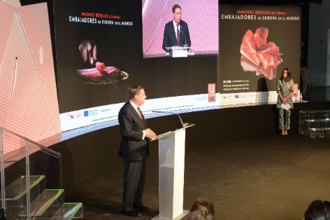 EN LA PRESENTACIÓN DE LA CAMPAÑA ‘JAMONES IBÉRICOS, EMBAJADORES DE EUROPA EN EL MUNDO’