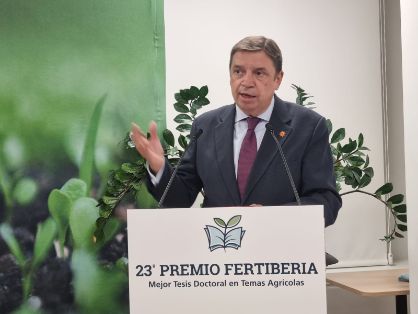 EN LA ENTREGA DEL PREMIO FERTIBERIA A LA MEJOR TESIS DOCTORAL EN TEMAS AGRÍCOLAS