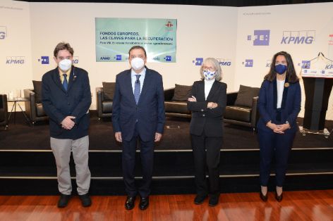 Hoy, en Madrid, en un foro organizado por la agencia Efe y KPMG