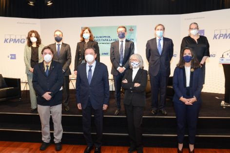 Hoy, en Madrid, en un foro organizado por la agencia Efe y KPMG