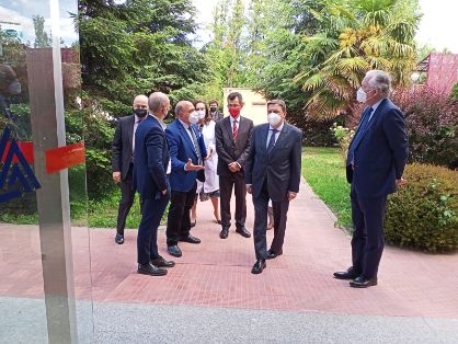 Hoy, durante su visita a las instalaciones en Aravaca (Madrid)