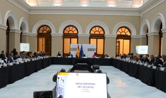 Hoy, en la reunión constitutiva de la Mesa Nacional del Regadío  