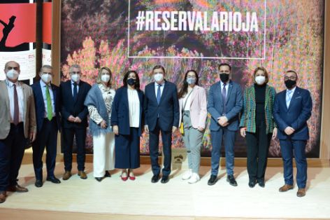 Durante su visita, hoy, a FITUR 2022  