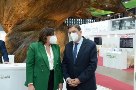 Durante su visita, hoy, a FITUR 2022  