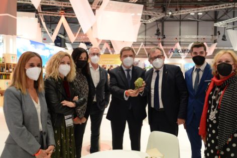 Durante su visita, hoy, a FITUR 2022  
