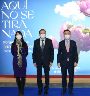 Durante su visita, hoy, a FITUR 2022  