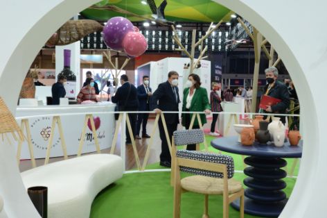 Durante su visita, hoy, a FITUR 2022  