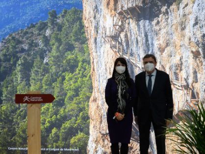 Durante su visita, hoy, a FITUR 2022  