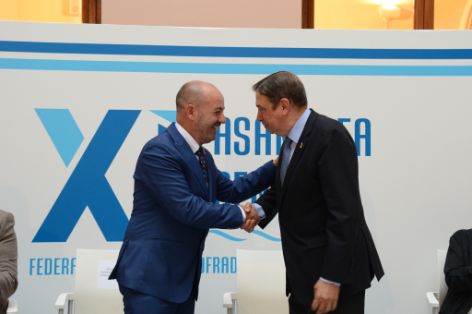 En la inauguración de la XI Asamblea de la Federación Nacional de Cofradías de Pescadores