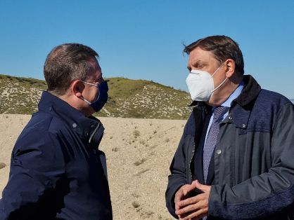 HOY, EN SU VISITA A LAS OBRAS DEL PROYECTO DE TRANSFORMACIÓN EN REGADÍO EN LA MARGEN IZQUIERDA DEL RÍO TAJO