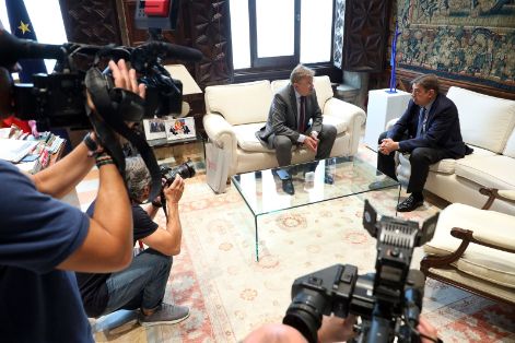 TRAS SU REUNIÓN CON EL PRESIDENT DE LA COMUNITAT VALENCIANA, XIMO PUIG