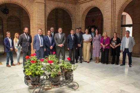Hoy, en una visita a la zona de producción arrocera del Guadalquivir 