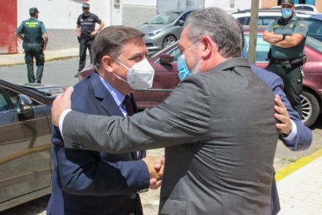 Hoy, en una visita a la zona de producción arrocera del Guadalquivir 