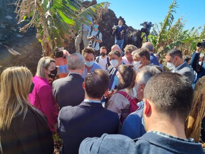 El comisario europeo y el ministro de Agricultura visitan La Palma
