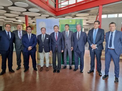 Hoy, en una visita a la zona de producción arrocera del Guadalquivir 