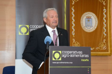 Hoy, en la clausura de la asamblea general de Cooperativas Agroalimentarias de España  