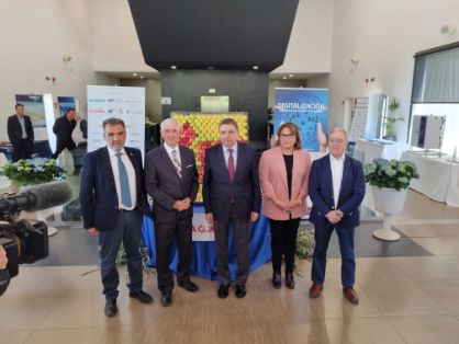 Hoy, en Fraga (Huesca) en una jornada sobre digitalización del canal de Aragón y Cataluña