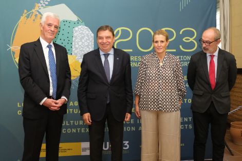 Hoy, en la clausura del Congreso Internacional sobre Seguros Agrarios, en Jerez de la Frontera (Cádiz)
