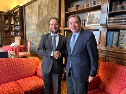 HOY, EN UNA REUNIÓN CON EL DIRECTOR GENERAL DE LA FAO, EN ROMA 