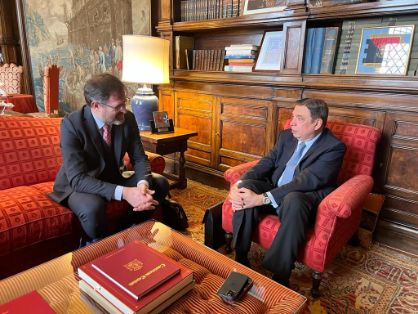 HOY, EN UNA REUNIÓN CON EL DIRECTOR GENERAL DE LA FAO, EN ROMA 