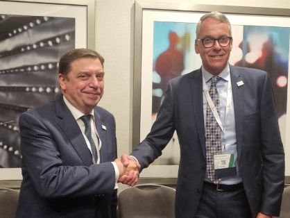 Ayer, en Washington, en la conferencia internacional Agriculture Innovation Mission (AIM) for Climate