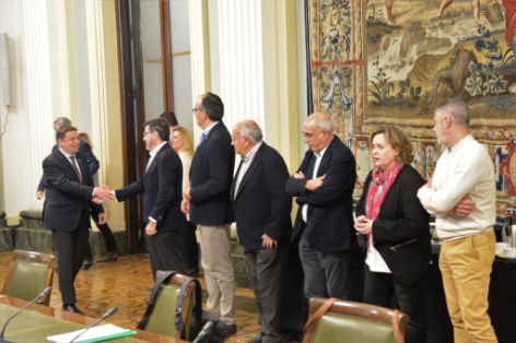 Hoy, en la reunión con las organizaciones profesionales agraria Asaja, COAG y UPA