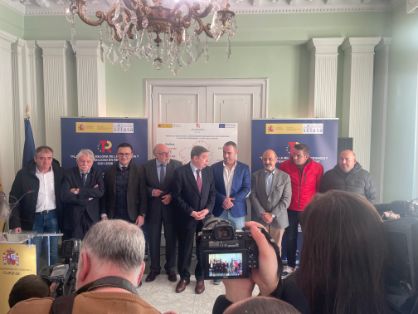 En Ourense, en el acto de firma de un convenio para modernizar regadíos