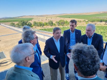 Hoy, en su visita a Bodegas Habla, en Trujillo (Cáceres) 