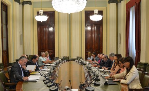 Hoy, en la sede del ministerio