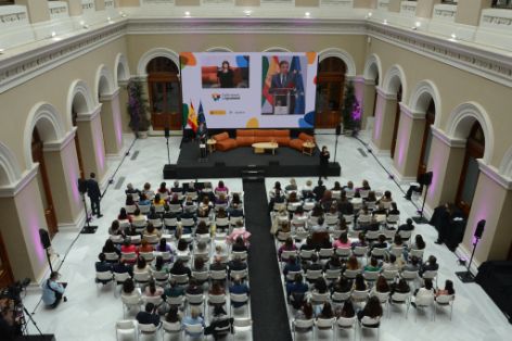 Hoy, en la inauguración de la jornada “Cultivamos la igualdad”
