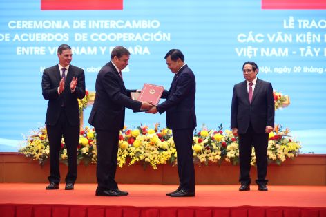 Hoy, en Hanoi, en el marco de la visita del presidente del Gobierno